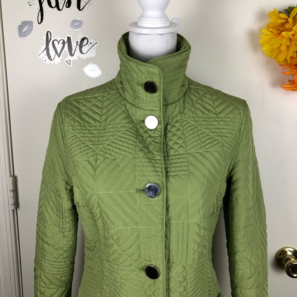 Weatherproof Button Up Jacket Quilted Pockets Sm - image 2